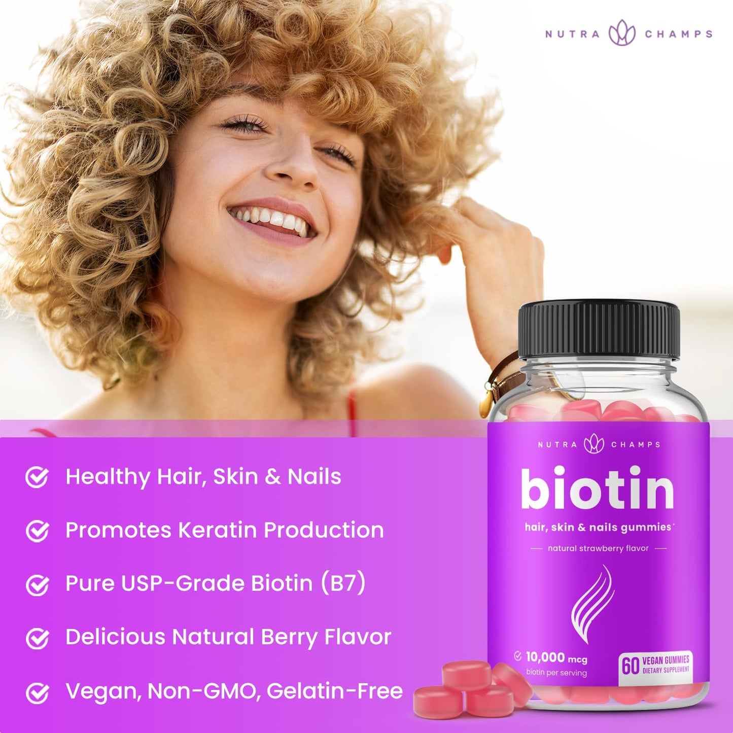 Hair strength Biotin Gummies