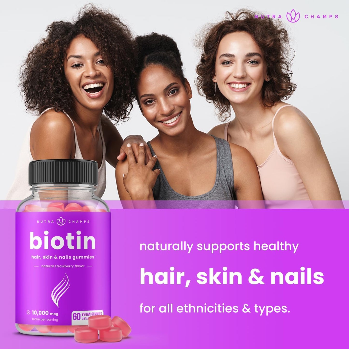Hair strength Biotin Gummies